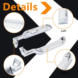 HNeekyr Interior Metal Door Handle Front Left Driver Passenger Compatible with Bronco F150 F250 F350 F53 F59 F800 1987-1996 2Pcs 77177 77178 E7TZ-1522601-A E7TZ-1522600-A Silver