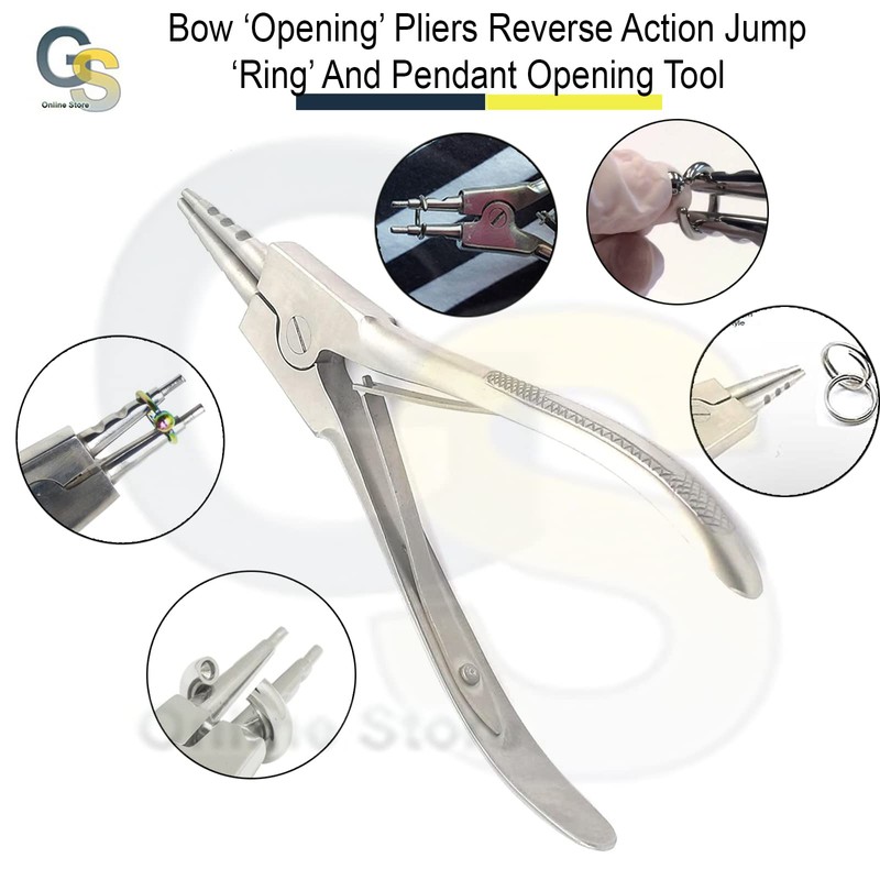 BOW 'OPENING' PLIERS REVERSE ACTION JUMP 'RING' AND PENDANT OPENING