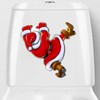 Qianly Santa Claus Toilet Sticker Toilet Seat Sticker Christmas Decor,