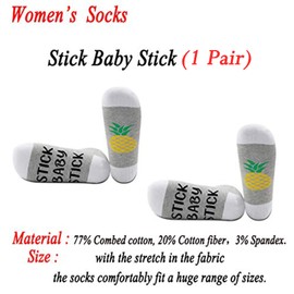 JXGZSO1 pair Stick Baby Stick Socks Lucky Transfer Socks In-vitro IVF Socks Infertility Socks F Embryo Transfer Socks (s baby s pineapple 1 pair CA)