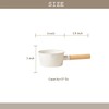FYUEROPA Enamel Milk Pot, Butter Warmer Non-stick Saucepan, 6 Inch