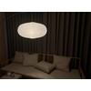 Henjjras large White Oblate Pendant Lamp Shade 55.5cm(21.85in) Chinses lantern