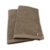 Imabari Towels, N Color, Face Towels, Brown, Set of 2,