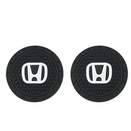 Car Cup Coasters for Honda Civic FIT Odyssey Accord CR-V HR-V Accessories,Recessed Silicone Anti Slip Cup Holder Coaster Interior Accessories 2.75in 2Pack