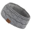 C.C Winter Fuzzy Fleece Lined Thick Knitted Diagonal Stripes Criss-Cross