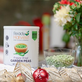 Ready Harvest Freeze-Dried Whole Foods for Emergency Food Storage, Camping Supplies, and Survival Kits | Sealed Fresh in #10 Can | 25-Year Shelf Life | 1 Can | Garden Peas