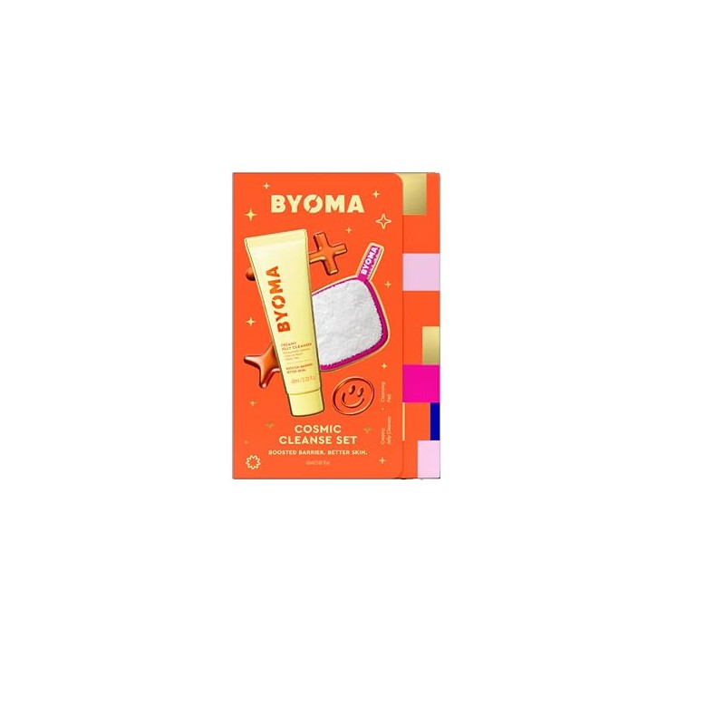 Byoma Cosmic Cleanse Set, Limpiador Jelly Cremoso con Almohadilla de