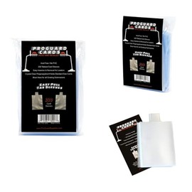 Tabbed Card Sleeves 2pks with Easy Pull Tab for Top Loaders & Semi Rigid Holders 200 Sleeves