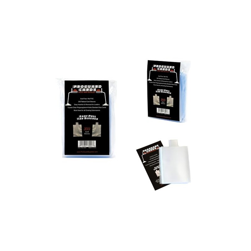 Tabbed Card Sleeves 2pks with Easy Pull Tab for Top