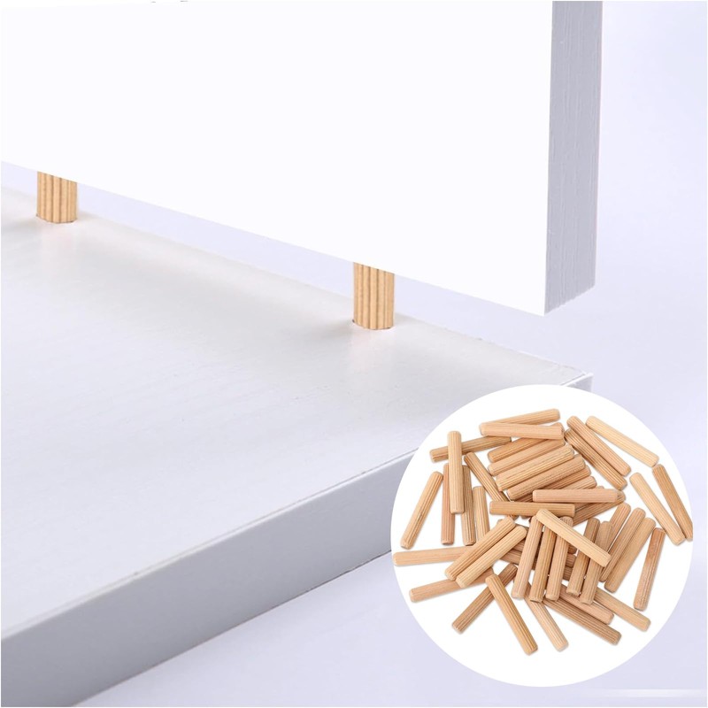 Pack of 500 Assorted Wooden Dowels, M6 Wooden Plugs Dowel