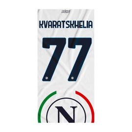 SSC NAPOLI Kvara Beach Towel, Unisex Adult, White