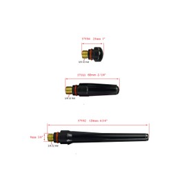 TIG Back Cap 57Y02 Fit QQ300 PTA DB SR WP 17 18 26 TIG Welding Torch 5pk (Fit 17 18 26 Torch, 57Y02 Long)