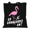 Fabric Bag Jute Bag Long Handle with Saying Flamingo Es