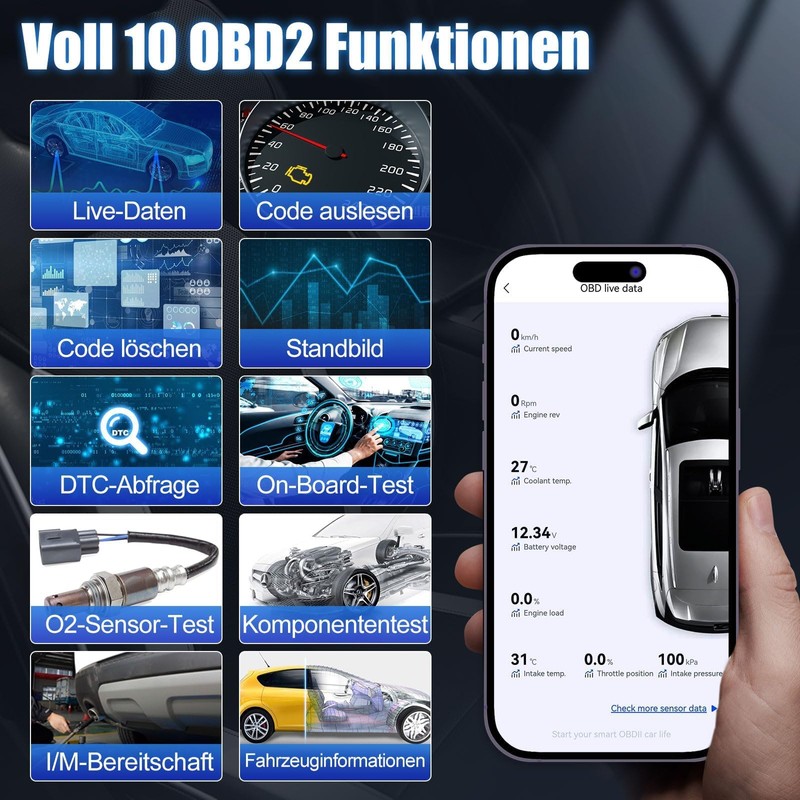XTOOL AD20 Pro OBD2 Car Diagnostic Wireless Diagnosis Italian for