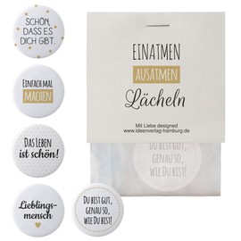 10x Mindfulness Decorative Magnets Set / 38 mm / as Party Bags/Gift/Give-Away/Party Bags/Gift Bags/Esotericism/Fridge Magnets/Whiteboard Magnets