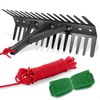 SILFISC 24'' Pond Rake, Weed Removal Tool, Steel Blades 24