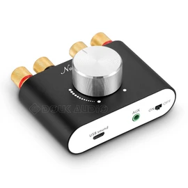 Nobsound Mini Bluetooth 5.0 Power Amplifier, Stereo Hi-Fi Digital Amp 2.0 Channel 50W×2 with AUX/USB/Bluetooth Input, Wireless Audio Receiver, PC Sound Card with Power Supply (Black)