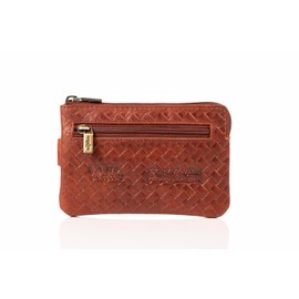 MATADOR K-0111 Key Ring Real Leather with Credit Cards, Caro-brown, Modern