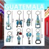 TSY TOOL 8 Pack Guatemala Keychains Country Metal Keychain, 4