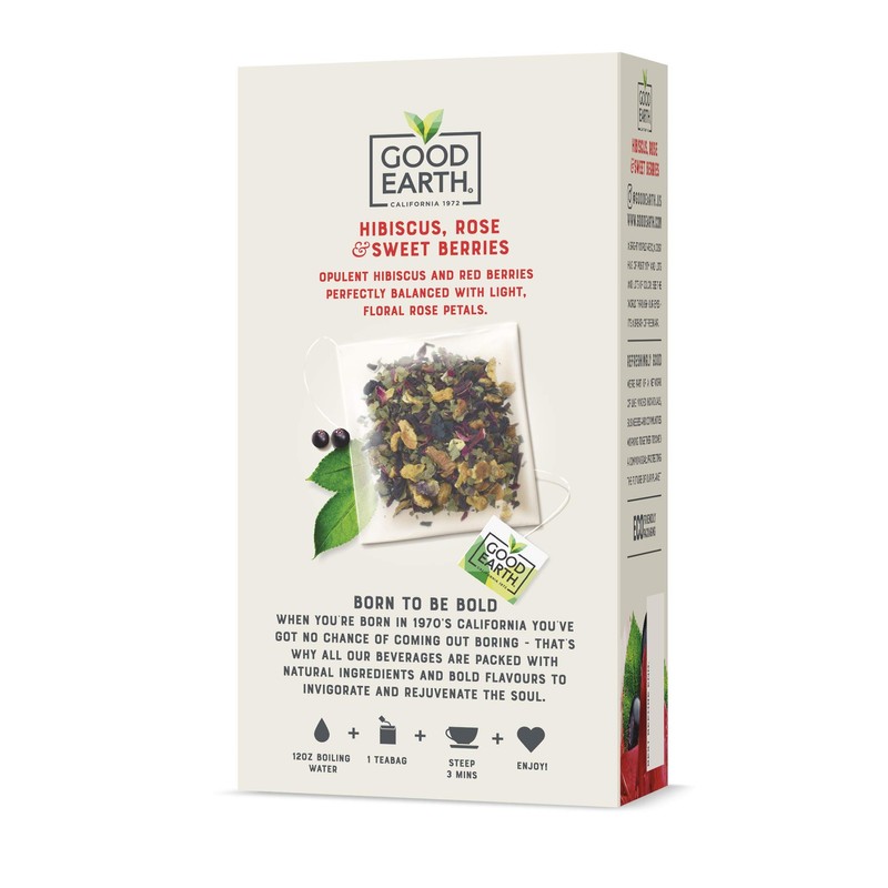 Good Earth Sensorial Hibiscus, Rose & Sweet Berries Herbal Tea,