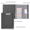 SKYDUE 3 Ring Binder with Clipboard,1 Inch Linen Binder for