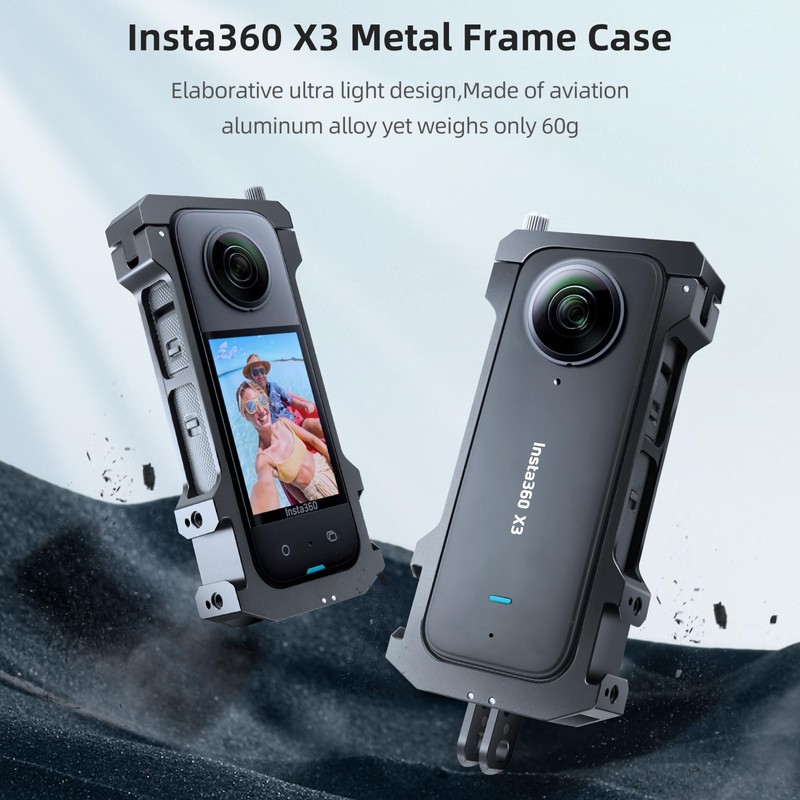 REYGEAK Aluminum Frame Cage for Insta360 One X3, Ultra Light