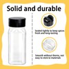 PACIOCEAN 10 Plastic Spice Jars with Lids，Square Empty Seasoning Containers