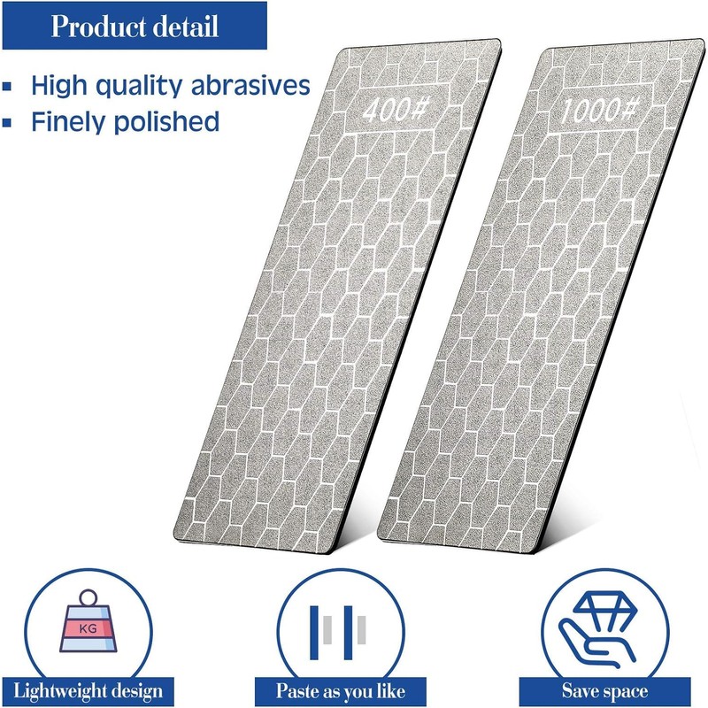 4 Pieces Diamond Sharpening Stone Grit Diamond Plate Honing Stone