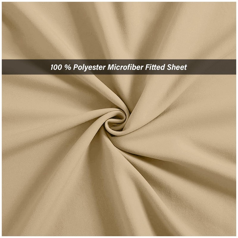 Microfiber Fitted Sheet Double - Plain Bed Sheets - Deep