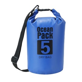 YDYJKI Floating Waterproof Dry Bag for Travel 5L/10L/20L/30L, Roll Top Sack Keeps Gear Dry for Kayaking, Rafting, Boating, Swimming, Camping, Hiking, Beach, Fishing (Sapphire Blue, 5L)