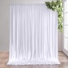 10ft×9ft Wrinkle Free White Backdrop Curtains for Parties, Thick Polyester