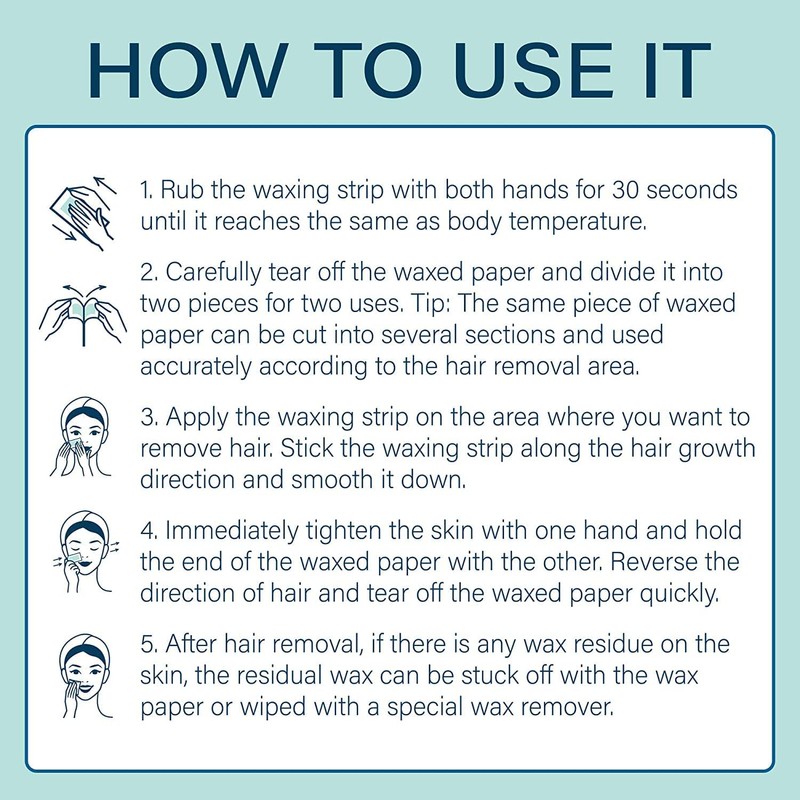 Body Wax Strips 64 Counts Large Size for Face Legs