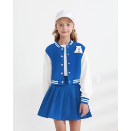 YOURUIKEY Girls Skirt Set Outfits Long Sleeve Sweatshirt and Pleated Skirts Back to School Sweatsuits Fall Clothes Size 11-12Y