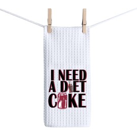 ZJXHPO Diet Drinks Kitchen Towel I Need A Diet Drinks Dishes Towel Fizzy Drink Tea Towel Soda Lover Gift Housewarming Gift (Need Diet Towel)