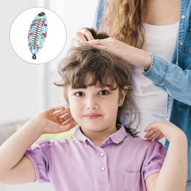 FOMIYES Banana Hair Clip Claw Ponytail Holder 6 Pack Fashionable Floral Large Hair Clips Random Color