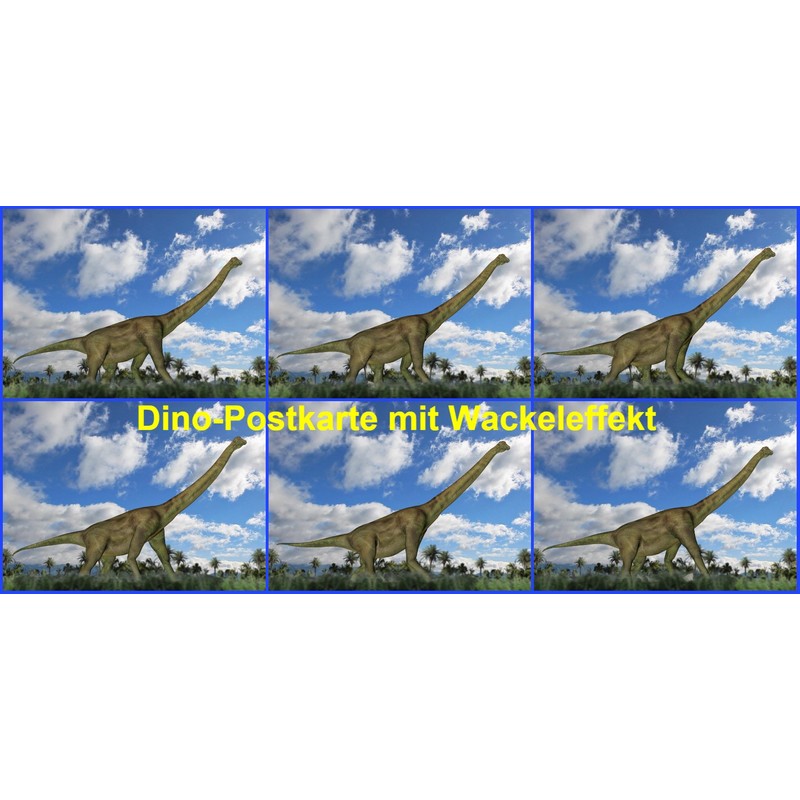 Edition Colibri Brachiosour Dinosaur Lenticular Postcard with Wobble Effect /