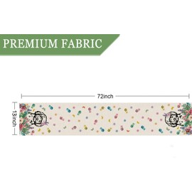 GPGHE Spring Table Runner Golden Doodle Dog Floral Table Runners Seasonal Burlap Table Decoration Indoor Outdoor Home Decor Party Supply 13 x 72 Inch