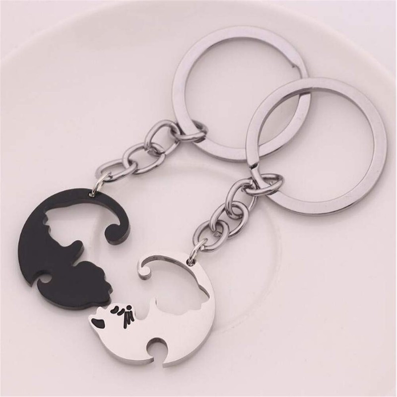 [Y-YING] Lazy Cat Pair Key Chain Key Ring Cute Cat