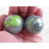Big Game Toys~Set of 2 Thunderbolt 35mm Boulder Gray/Green Swirl