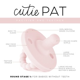 Ryan & Rose Cutie PAT Pacifier Teether (Stage 1, Pink)