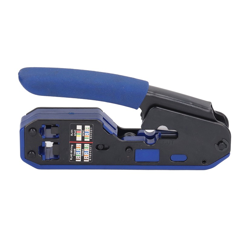 RJ45 Crimping Tool Kit Network Cable Ethernet Jack Pass Through