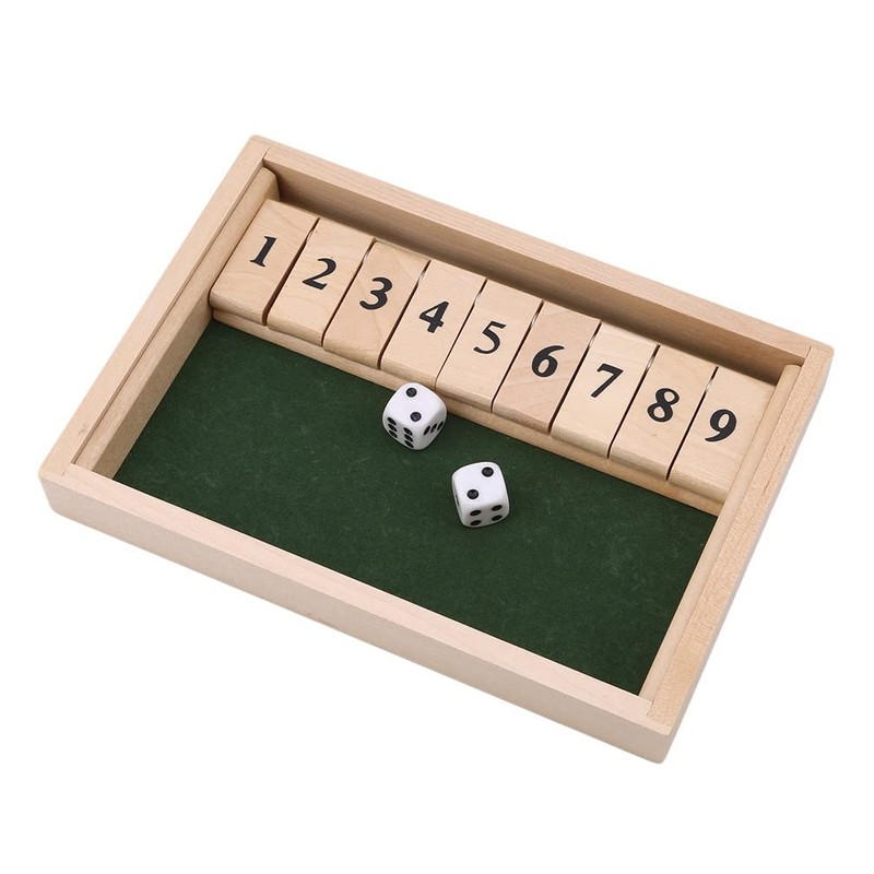 Shut The Box Game, Shut The Box Dice Game Wooden