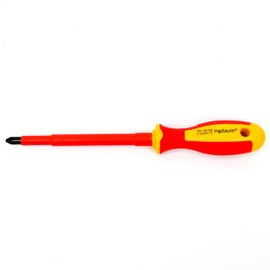 INGDAUM® VDE Phillips Screwdriver Insulated Against 1000 V for Professional Electricians, Mechatronics Engineers and Refrigeration Technicians (PH 3 x 150 mm)
