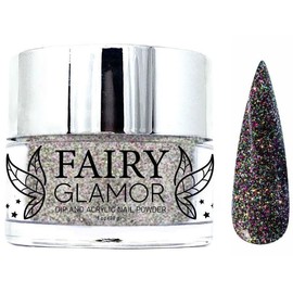 Fairy Glamor Fairy Glamor Purple Glitter Dip and Acrylic Nail Powder, Wicked Witch 1oz