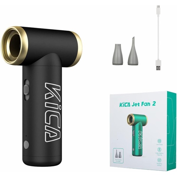 Kica JetFan 2 Elektrische Staubgebläse, Air Duster, Mini Staubbläser, Handheld