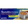 Reynolds Slow Cooker Liners, Regular Size, 4 CT, (Pack of