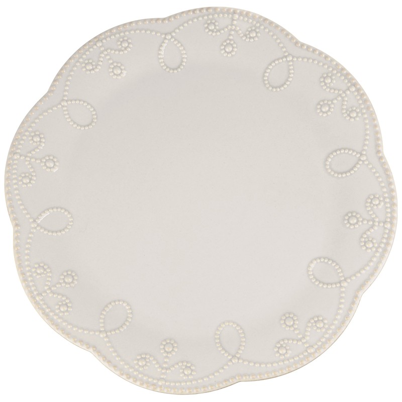 Lenox French Perle Pedestal Cake Plate, Medium, White -