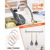 Large Silicone Cooking Spoons, 2 Pack Nonstick Solid and Slotted