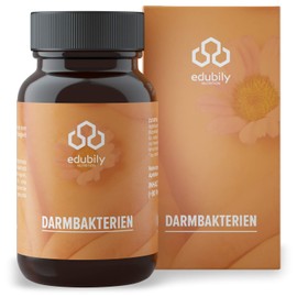 edubily nutrition® Organic intestinal bacteria with L. plantarum, L. reuteri, Saccharomyces boulardii, S. thermophiles, B. lactis, B. longum & B. infantis - without inulin - 90 capsules