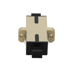 kenable SC MM Simplex Fibre Optic Patch Panel Mount Gland Coupler Multi Mode SX Beige